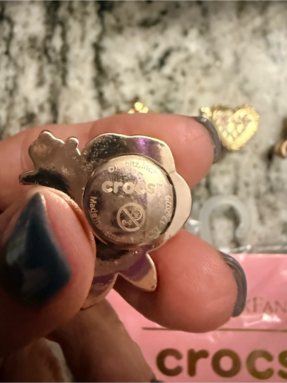 Love shack fancy Gold-Tone jibbitz metal Pink Rose Charm for crocs Jewelry - Picture 8 of 12